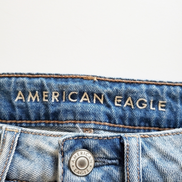 American Eagle denim mini skirt distressed Frayed Hem distressed Size 0 New Tags - Picture 5 of 8